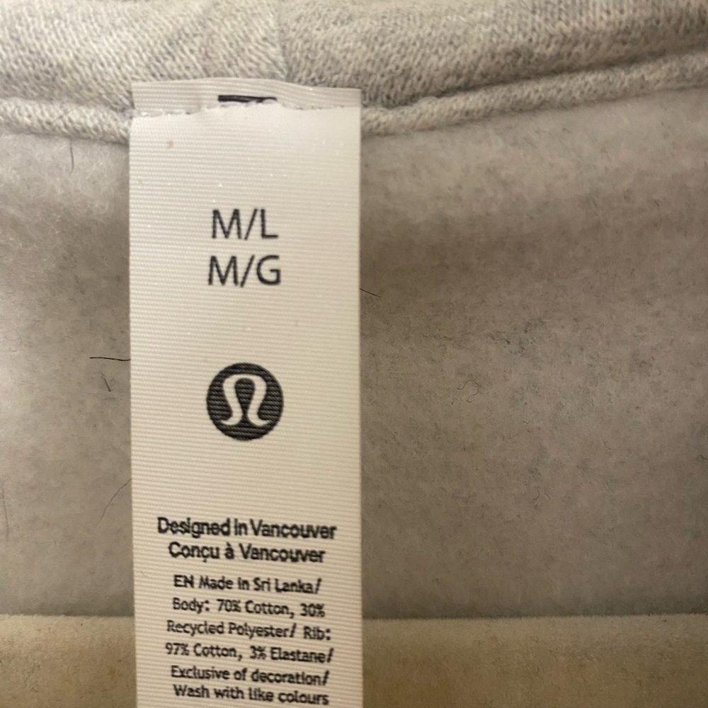 Lululemon Athletica Light Gray Scooba Half Zip Hoodie Long Sleeve - Picture 7 of 13